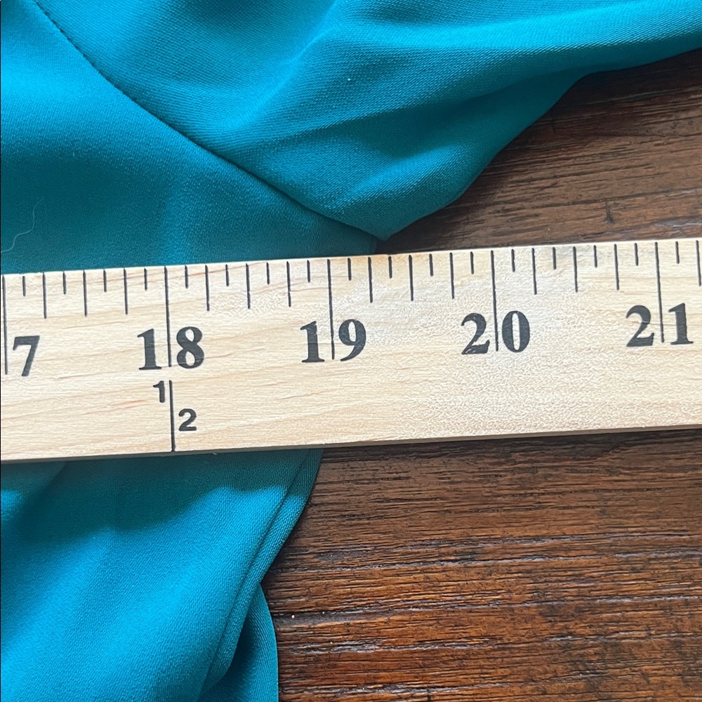 Chico's Teal Green Asymmetric Chiffon Tunic - Picture 11 of 15